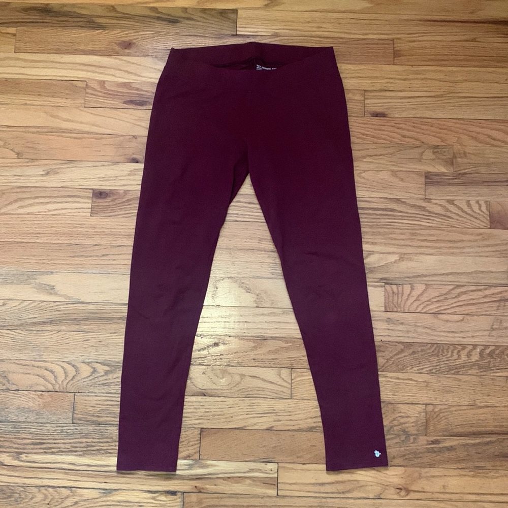 Pact Organic burgundy leggings Medium